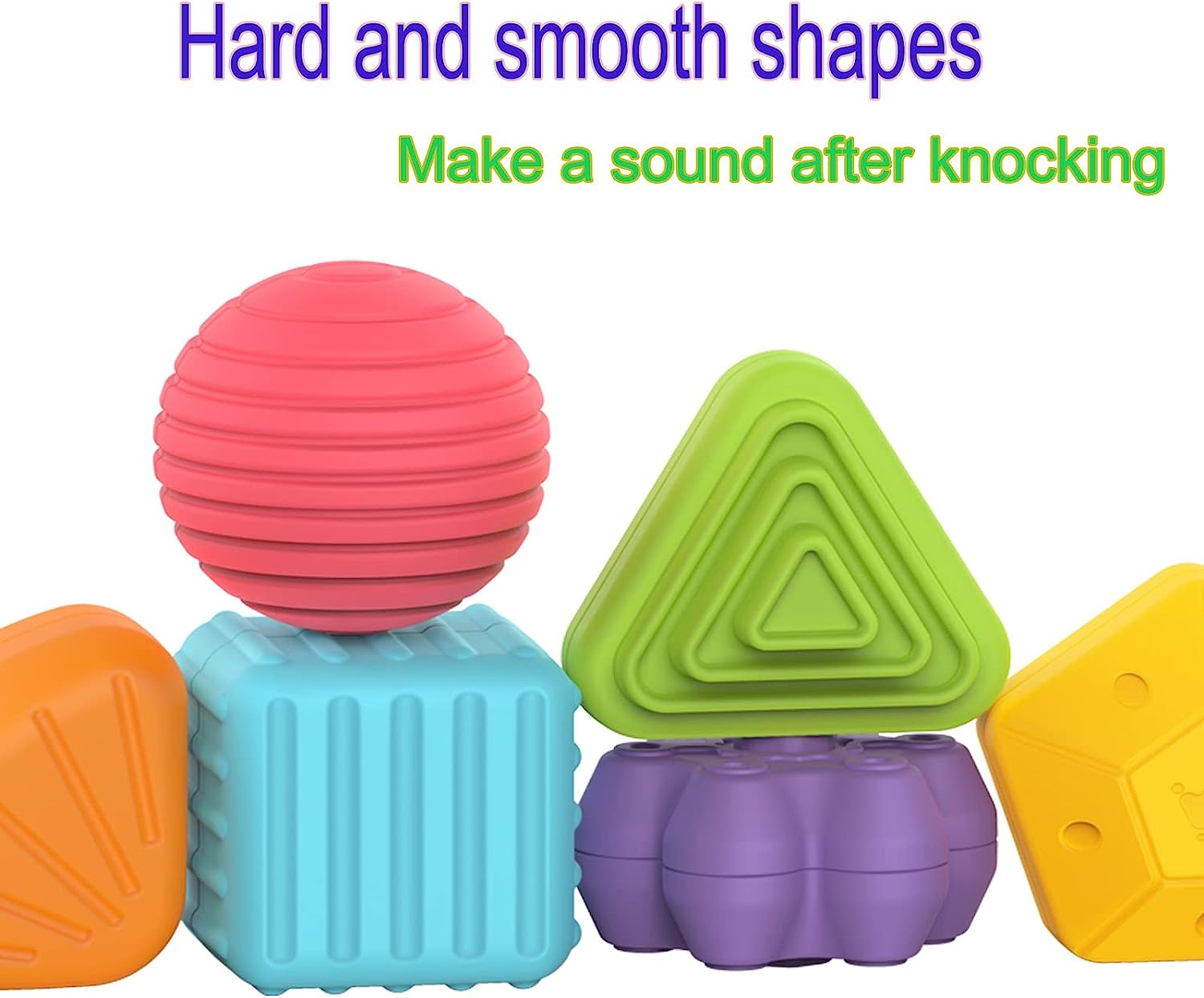 Montessori Toys for 1 Year Old,Baby Sorter Toy Colorful Cube and 6 Pcs Multi Sensory Shape
