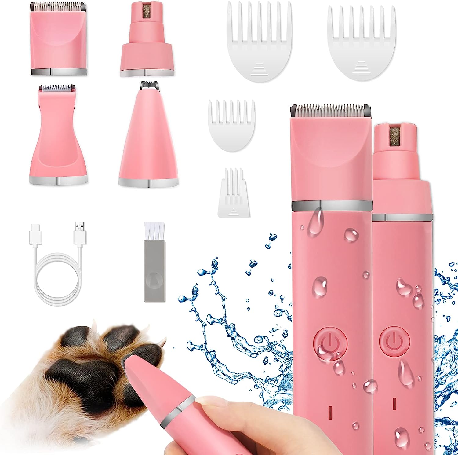 Dog Grooming Clippers Kit Dog Hair Clipper-Low Noise Pet Clippers