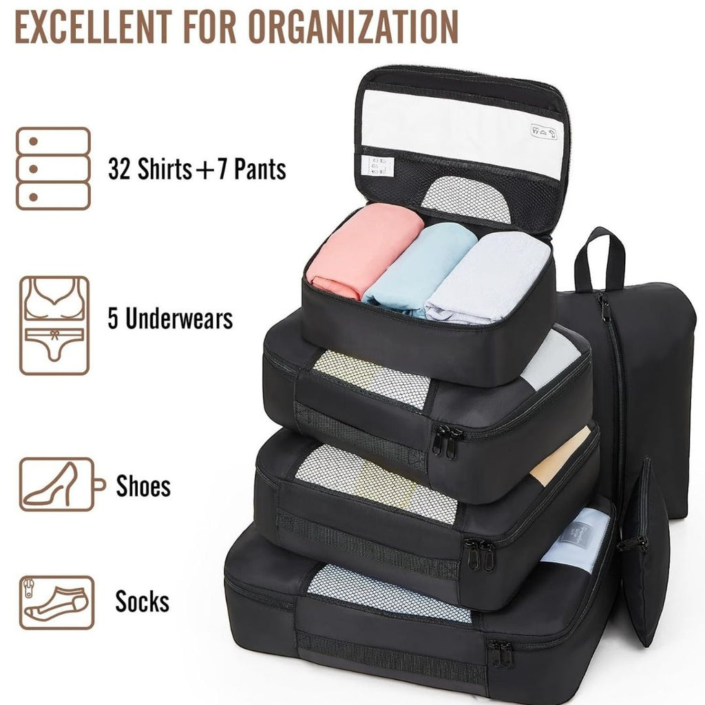 8 Set Packing Cubes for Travel