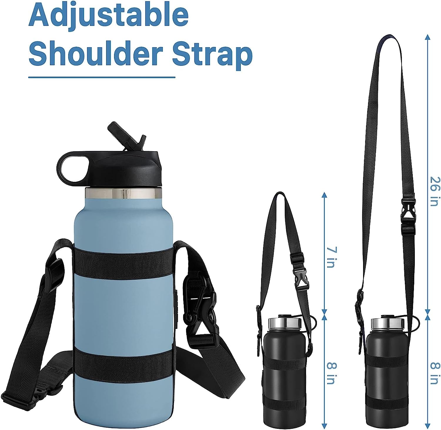 Carrier Strap, for 12/25/32/40/64 Oz Universal/Hydro Flask Water Bottles